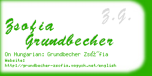 zsofia grundbecher business card